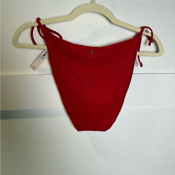 New Victoria’s Secret Red Tie-Side Bikini Bottom size large - Picture 4 of 6